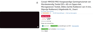 Corsair MM350 Pro Gaming Muismat Extended XL voor €29,99 bij Amazon