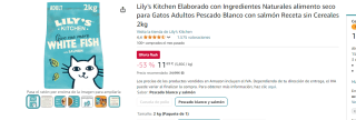 2 kg Lily's Kitchen alimento seco Gatos Adultos Pescado Blanco con salmón por 11,69€