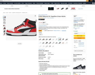 Zapatillas PUMA Rebound V6 Unisex Adulto por solo 29,71€