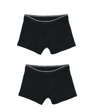 herenboxers kort xtra comfort grote maten - 2 stuks zwart voor €7 bij de Hema