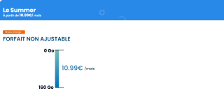 Forfait mobile Le Summer à 10,99€/mois