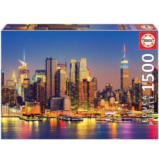 Educa Puzzle de 1500 para Adultos. Manhattan de Noche por 9€.