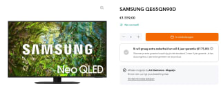 Samsung QE65QN90D - 65 inch - 4K Neo QLED - 2024 voor €1.559 bij Artelectronics