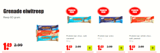 Grenade eiwitreep voor €1,49 bij Dirk