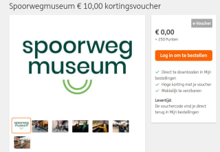 €10 korting op een Spoorwegmuseum ticket via ING