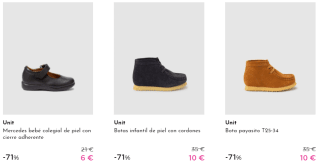 UNIT - Zapatos para niños hasta 10€