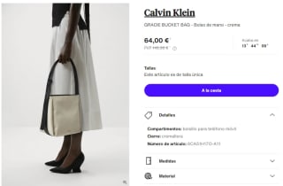 Bolso de Mano Calvin Klein GRACIE BUCKET BAG por 54.4€