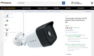Camera Bnc 4x1 da Elsys, modelo Full Hd Bullet - R$ 64,90