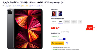 Apple iPad Pro 2021 (3e generatie) voor €1.284,70 bij Bol.com