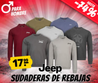 Sudaderas Jeep desde solo 17,99€ en Deporte Outlet