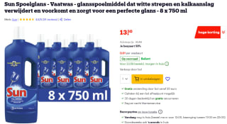 8x Sun Spoelglans 750 ml voor €13,30 bij Bol.com