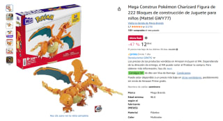 Mega Construx Pokémon Charizard o Squirtle por 12,99€