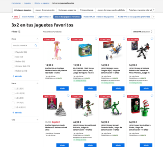 Cupón 25% juguetes y 3x2 en Carrefour