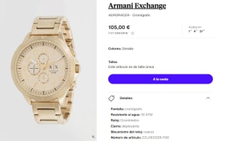 Reloj Cronografo para Hombre Armani Exchange AERORACER por 105€