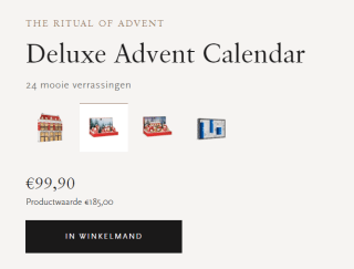 15% korting dmv de code op het gehele assortiment, incl. de adventskalender bij Rituals