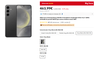 Samsung Galaxy S24 de 8GB/256GB por 463,99€