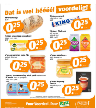 Diverse producten voor €0,25 bij Poiesz-supermarkten