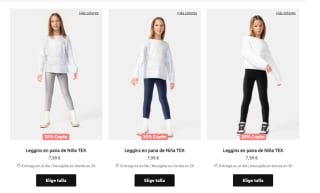 Descuento de -25% en ropa adulto infantil y bebé (acumulable)