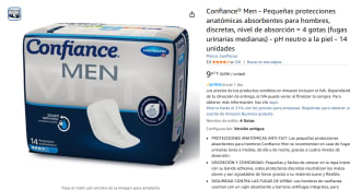 14 unidades Confiance Men Pequeñas protecciones anatómicas absorbentes para hombres por 9,67€