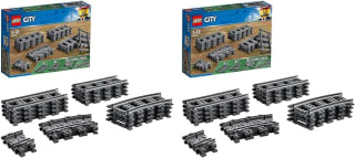 2-Pack LEGO City Rechte en Gebogen Rails - 60205 voor €23,98 bij Amazon
