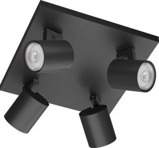 Philips Opbouwspot Runner 4-lichts – Zwart voor €39,95 bij Dagknaller