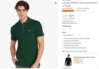 Lacoste polo shirt groen voor €37,65 bij Amazon NL