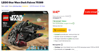 LEGO Star Wars Dark Falcon voor €114,99 bij Bol