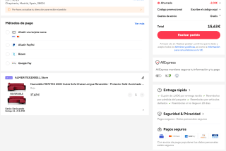 Cubre Sofa Chaise Longue Reversible por solo 15,63€