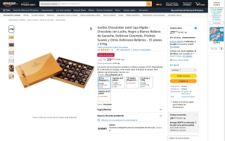 Chocolates Godiva Gold 35 piezas 370g por 29,50€