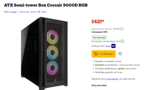 Corsair iCUE 5000D RGB AIRFLOW midi tower behuizing voor €142,66 bij bol