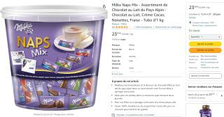Boîte de chocolat Milka Naps Mix à 23€