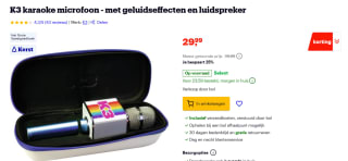 K3 draadloze karaoke microfoon voor €29,99 bij Bol