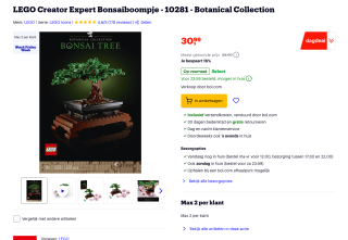 LEGO Creator Expert Bonsaiboompje - 10281 voor 30,99 euro