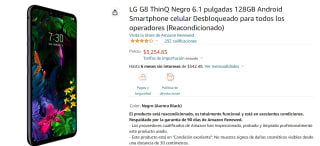 LG G8 ThinQ 128GB Reacondicionado a $3,255 en Amazon