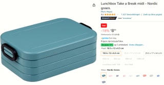 Lunchbox Take a Break midi - Nordic green voor €8,99 bij Amazon