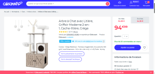 Arbre à Chat Feandrea PCT113G01 à 94,99€