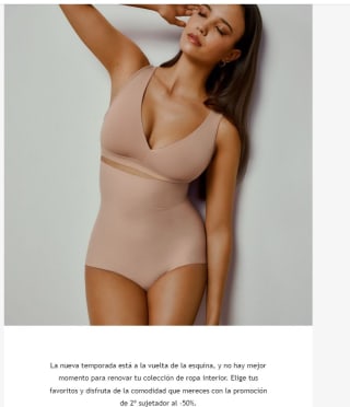 50% descuento en segunda unidad en sujetadores desde Intimissimi