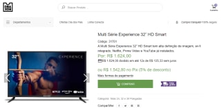 Smart TV da Multilaser de 32 polegadas - R$ 1.542,80