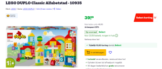 LEGO DUPLO Classic Alfabetstad voor €39,99 bij Bol