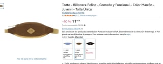 Riñonera Peline dos colores a elegir marca Totto por 11,99€