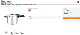 Olla MONIX PRESTO 6 Litros por solo 43€