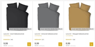 Alle maten dekbedden voor dezelfde prijs, al vanaf €9,99 bij Dekbeddiscounter