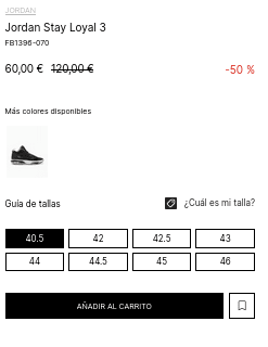 Zapatillas Jordan Stay Loyal 3 Hombre por solo 60€