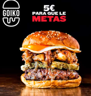 Goiko 5€ regalo por consumo mínimo 25€