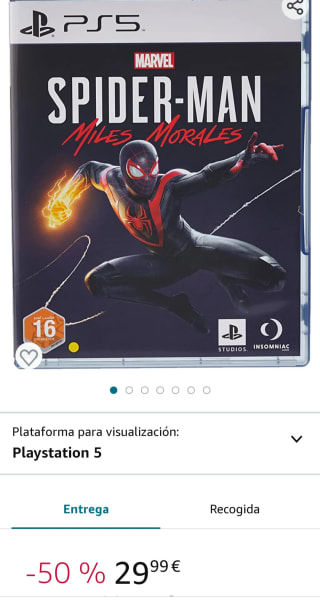 Videojuego para PS5 Spiderman miles morales por 29,99€