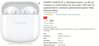 Huawei FreeBuds SE 2 Draadloze Oordopjes voor €39 bij Amazon
