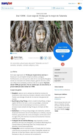 Tailandia 10 días desde 1399€.