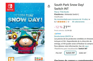 South Park Snow Day! Nintendo Switch por 21€