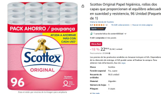 Scottex toiletpapier 96 rollen voor €22,90 via Amazon