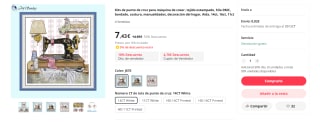 Recopilación de kits de punto de cruz desde 7,08